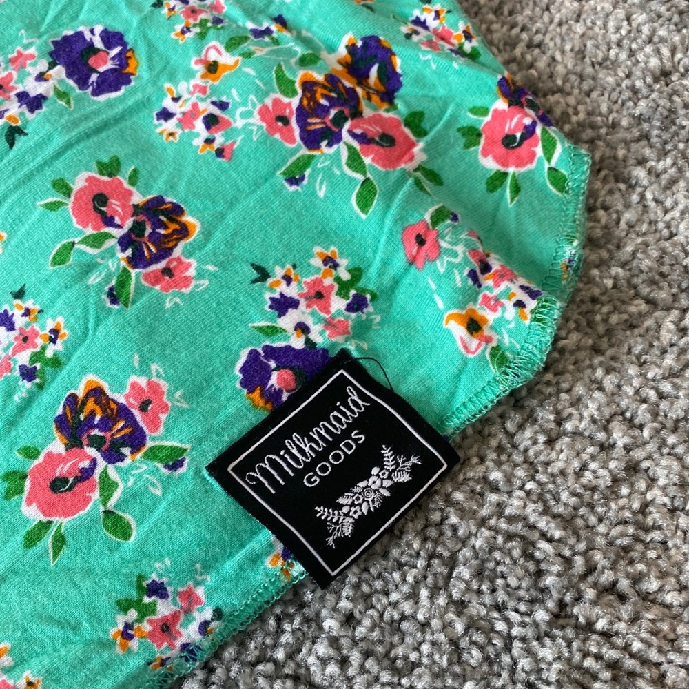 Milkmaid Goods Floral Swaddle with Matching Headband